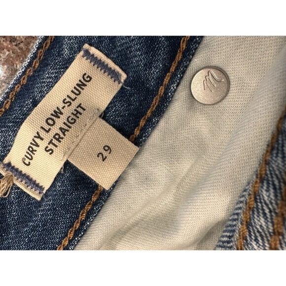 NWT Madewell Women’s Low-Slung Straight Jeans Med Wash Button Fly SZ 29 - Picture 4 of 10